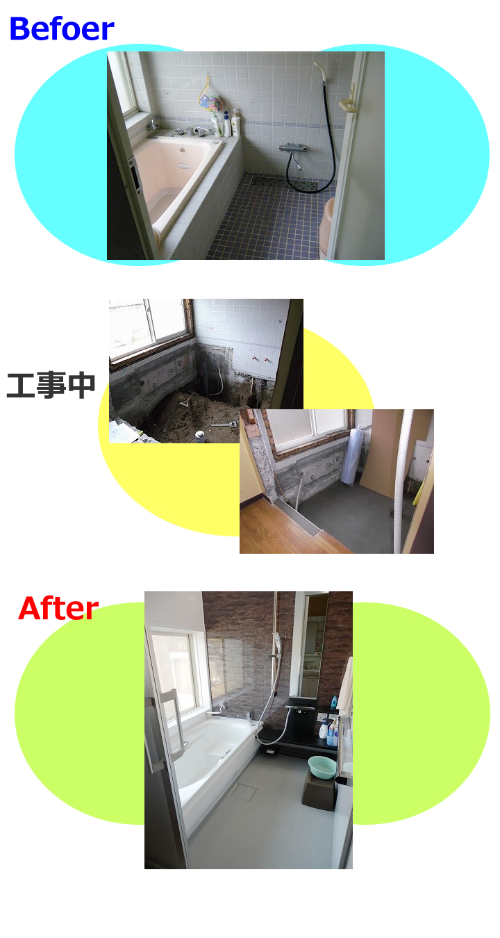 浴室リフォーム工事 (出雲市:W様邸)