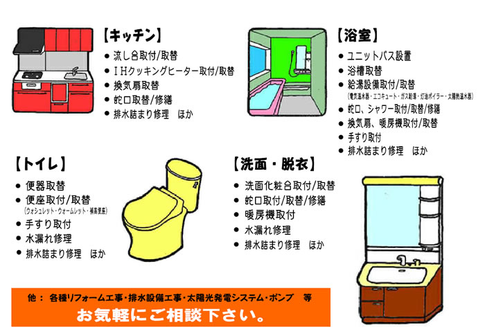 システムキッチン、トイレ、システムバス、エコキュート、ＩＨクッキング、キャンペーン実施中